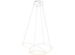 Lampada A Sospensione Moderna Bianca Opaca Per Soggiorno Sala Da Pranzo Colore Variabile Led 34W Darvin Trio