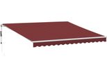Vidaxl Tenda Automatica Con Led Rosso Vino 400X300 Cm