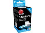 Inchiostro Compatibile Uprint Con C13T128, E-128 Pack, 1Xnero/1Xciano/1Xmagenta/1Xygiallo, 4X10Ml