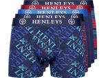 Henleys - Boxer "Rutling"" Da Uomo (Confezione Da 5) BG1340 (L) (Blu Navy)"