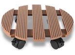 Clanmacy 2X Rullo Per Piante 30X7,5 Cm Rullo Per Vasi Da Fiori Sottobicchiere Marrone Rotondo