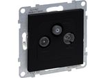 Legrand Seano, Presa Terminale TV-R-SAT, HD-TV, Verniciata Nera