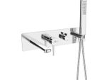 Laveo Pola Rubinetto Cromato Da Incasso Per Vasca Da Bagno Con Set Doccia