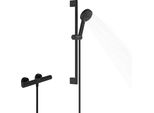 Hansgrohe Pulsify Select S Set De Douche 105, 3Jet Relaxation, éLéMent Ecostat, Ecosmart, Barre De Douche 650Mm, 24272670, 24272670
