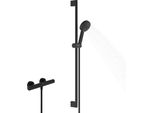 Hansgrohe Pulsify Select S Set De Douche 105, 3Jet Relaxation, Ecostat Fine, Ecosmart, Barre De Douche 900Mm, 24261670, 24261670