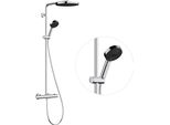 Hansgrohe Pulsify S Puro SystèMe De Douche 260, 1Jet, Ecostat Fine, Douchette à Main 3Jet, Ecosmart, 24237000, 24237000