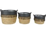Set Di Cesti Gerkimex 3 Pezzi Naturale Antracite