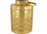 Natural Collections Lanterna In Metallo Con Vetro ø17,5X26Cm Oro