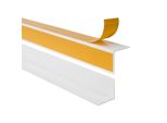 Quest Profilo Angolare Decorativo Rigido In Pvc 35X35 Mm, 1,5 M Incollato All'esterno, Protezione Dei Bordi, Bianco