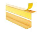 Quest Profilo Angolare Decorativo Rigido In Pvc 25X25 Mm, 1,5 M Incollato All'esterno, Protezione Dei Bordi, Oro