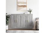 Vidaxl Armadi A Muro 2 Pz. Materiale In Legno Grigio Sonoma