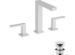 Hansgrohe Tecturis E MéLangeur Lavabo 150, 3 Trous, Avec Vidage Push-Open, Saillie 158Mm, Ecosmart+, 73030700, 73030700