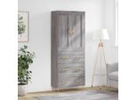 Vidaxl Credenza Grigio Sonoma 69,5X34X180 Cm Materiale A Base Di Legno