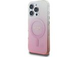 Guess Iml Glitter Gradient Magsafe Custodia Per Iphone 16 Pro Max - Rosa