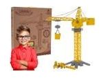Grande Gru Eko Construction + 2 Veicoli Da Cantiere In Bioplastica