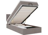 Vidaxl Ottoman Letto Con Materasso E Led Taupe 80X200 Cm Tessuto
