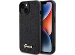 Guess Guhcp15Spmsdgsk Custodia Rigida Per Iphone 15 / 14 / 13 6.1 Czarny/Nero Disco Metal Script