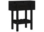 Vidaxl Fioriera Nera 62X30X69 Cm In Legno Di Pino Massiccio