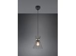 Lampada A Sospensione Di Design Nera Con Finiture Dorate Rod 1Xe27 40W Rl