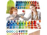 Malplay Gioco Di Pesca Magnetico Pesca Legno Matematica Conteggio Giocattolo Educativo Per Bambini 3 Anni Regalo