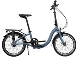 U-GO Mobility Now I7, Bicicletta Pieghevole, Adulto, Unisex, Alluminio, Blu, 50,8 Cm (20")"