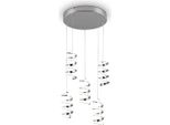 Lampada A Sospensione Rotonda Moderna A Spirale Argento Laola Led 8W Rl