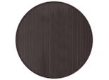 Tappeto Rotondo Marrone Scuro 80 Cm Bambù