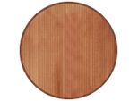 Tappeto Rotondo Marrone 100 Cm Bambù