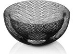 Cestino Da Buffet Rotondo In Metallo Nero 24,5 X 24,5 X 11 Cm