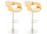 In And Outdoormatch Sgabello Da Bar Tina - Marrone - Cromo - Design Moderno - Set Di 2 - Schienale - Poggiapiedi - Per Cucina E Bar - Seduta Imbottita - Similcuoio