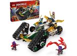 Lego Ninjago Ninja Team Combi Caterpillar, Set 4 In 1 Con Aliante, Auto Da Corsa E 2 Moto E 6 Minifigure, Regalo Per Bambini E Bambine, Giocattolo Ninja 71820
