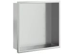 Vidaxl Piatto Doccia Argento Spazzolato 32X32X9 Cm Acciaio Inox
