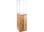 Gilde Windlicht, Mangoholz, Naturfarben, Ve 1, L. 26 Cm, B. 26 Cm, H. 91 Cm 26227