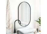 Specchio Ovale 100X50 Cm Con Cornice Nera