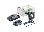 Trapano A Percussione A Batteria Festool Bhc 18 Basic 18 V 1,8 J Sds Plus Brushless + 1X Batteria Ricaricabile 8,0 Ah + Caricatore Rapido + Systainer