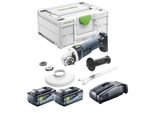 Smerigliatrice Angolare A Batteria Festool Agc 18-125 Basic 18 V 125 Mm Brushless + 2X Batteria 8,0 Ah + Caricatore Rapido + Systainer