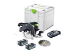 Sega Circolare A Batteria Festool Hkc 55 Eb Basic 18 V 160 Mm Senza Spazzole + 2X Batteria 8,0 Ah + Caricatore Rapido + Systainer