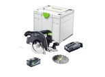 Sega Circolare A Batteria Festool Hkc 55 Eb Basic 18 V 160 Mm Brushless + 1X Batteria 8,0 Ah + Caricatore Rapido + Systainer
