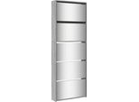 Vidaxl Scarpiera Con Specchio 5 Scomparti Grey Sonoma 63X17X169,5 Cm