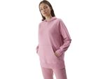 Felpa Con Cappuccio Da Donna 4F Vestibilità Morbida Cotone Rosa Chiaro Taglia L