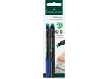 FABER-CASTELL Marker Multimark Permanent F Bl/Sw 2X Bk