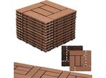 Clanmacy Wpc Set Di 33 Piastrelle Per Patio 30X30Cm Set Di Piastrelle In Sistema A Incastro