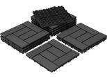 Jayseuw Wpc 11 X Piastrelle Per Terrazze In Legno á 30 X 30 X 2,2 Cm, Antracite, 1M² Piastrelle Wpc Click, Piastrelle Per Balconi Resistenti Alle Intemperie