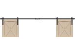 Vidaxl Set Di Accessori Per Porte Scorrevoli Per Armadi 200 Cm Acciaio Al Carbonio