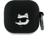 Karl Lagerfeld Kla4Runchk Airpods 4 Cover Nero/Nero Silicone Choupette Head 3D