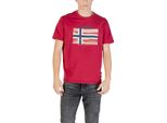 Napapijri T-Shirt Uomo Rosso Stampa Manica Corta : Taglia - M Taglia: M