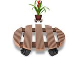 Jayseuw 2X Pianta Rullo Fiore Rullo Fiore Vaso Sottopentola Rotolamento Bordo Marrone Rotondo