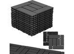 Tolletour Wpc 11 X Piastrelle Per Terrazze In Legno á 30 X 30 X 2,2 Cm, Antracite, 1M² Piastrelle Wpc Click, Piastrelle Per Balconi Resistenti Alle Intemperie