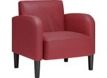 Vidaxl Poltrona Con Braccioli Rosso Vino 54 Cm In Pelle Finta