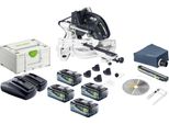 Festool Kapex Ksc 60 Eb Basic Troncatrice A Batteria 18 V / 36 V 216 Mm Brushless + 4X Batteria 8,0 Ah + Caricatore + Systainer